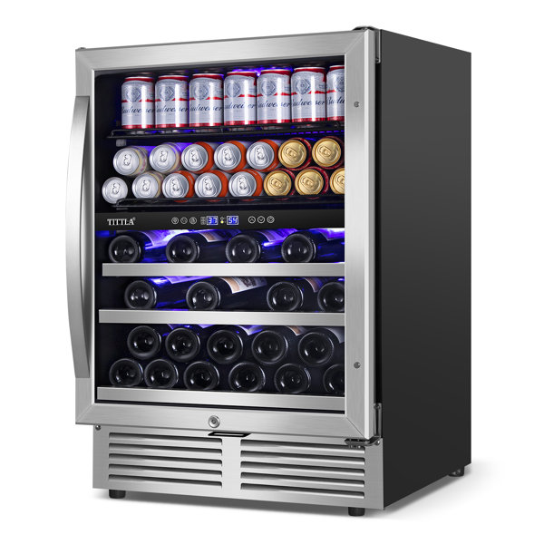 Tittla 24" 27 Bottle and 94 Can DualZone Reversible Door Hinge Wine